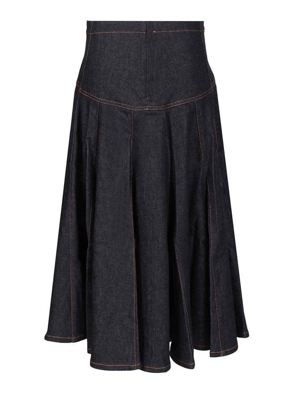 JACQUEMUS: Knielange und Midi Röcke online - Midirock - Blau