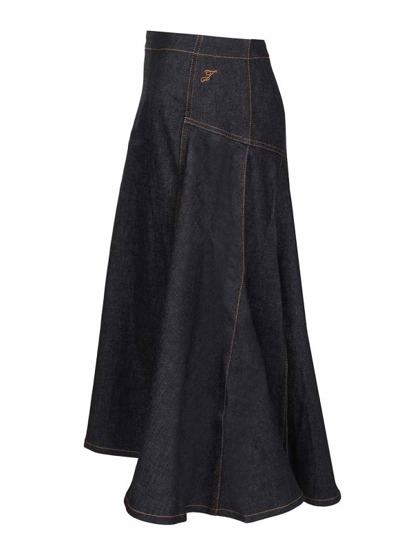 The Best Shops JACQUEMUS: Knielange und Midi Röcke - Midirock - Blau