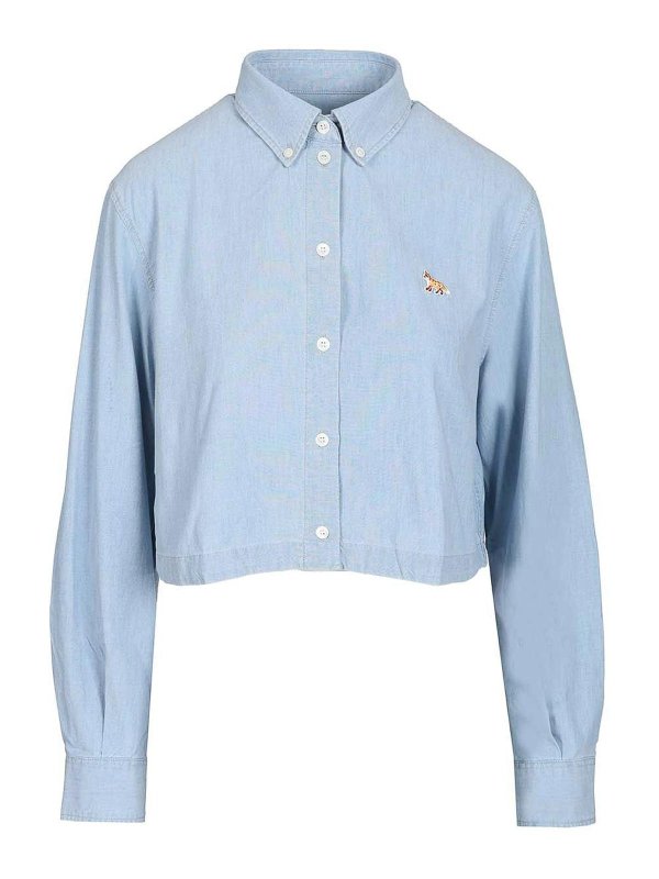 MAISON KITSUNÉ: Chemises - Chemise - Bleu Clair