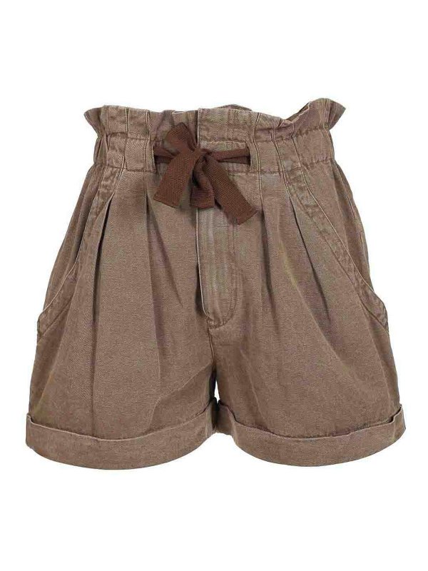 Isabel Marant Etoile: トラウザーショーツ - ショートパンツ - ブラウン
