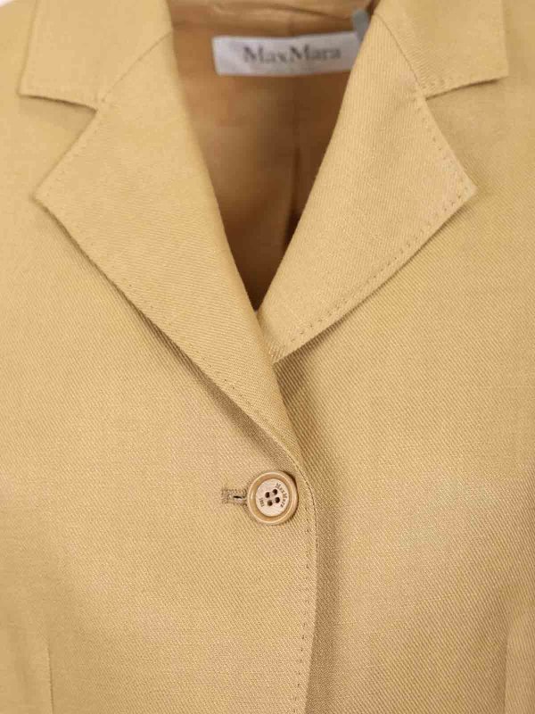 Linen Diagonal Crop Jacket shop online: Max Mara