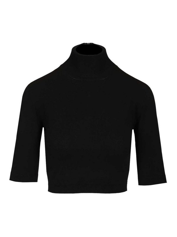 Max Mara: Rollkragenpullover  und Polo-Ausschnitt - Rollkragenpullover - Schwarz