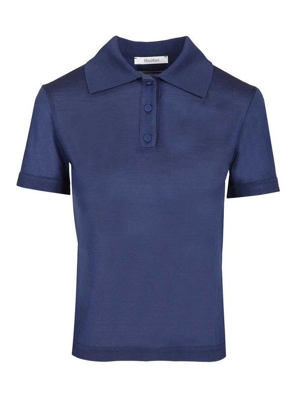 Max Mara: Poloshirts - Poloshirt - Blau