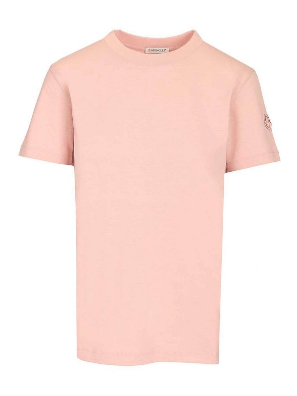 MONCLER: T-shirts - T-Shirt - Rosa