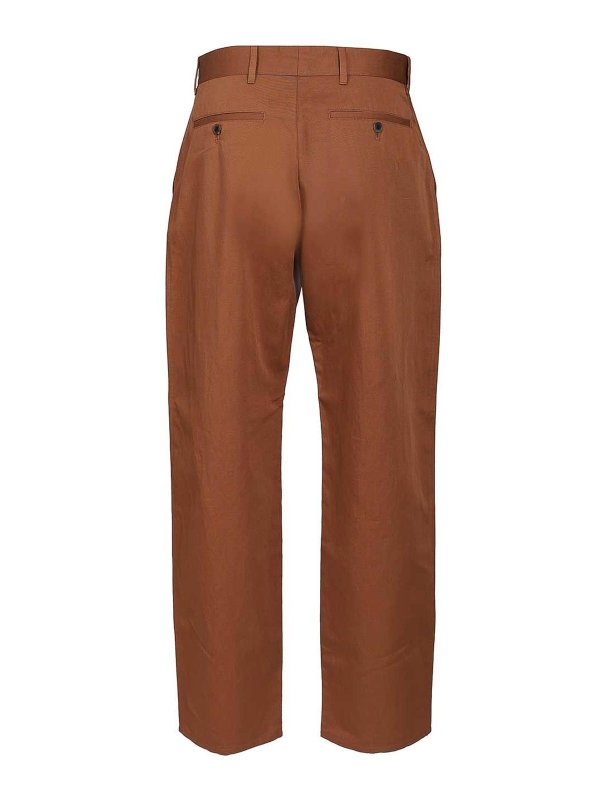PAUL SMITH: pantaloni casual online - Pantaloni In Cotone E Lino