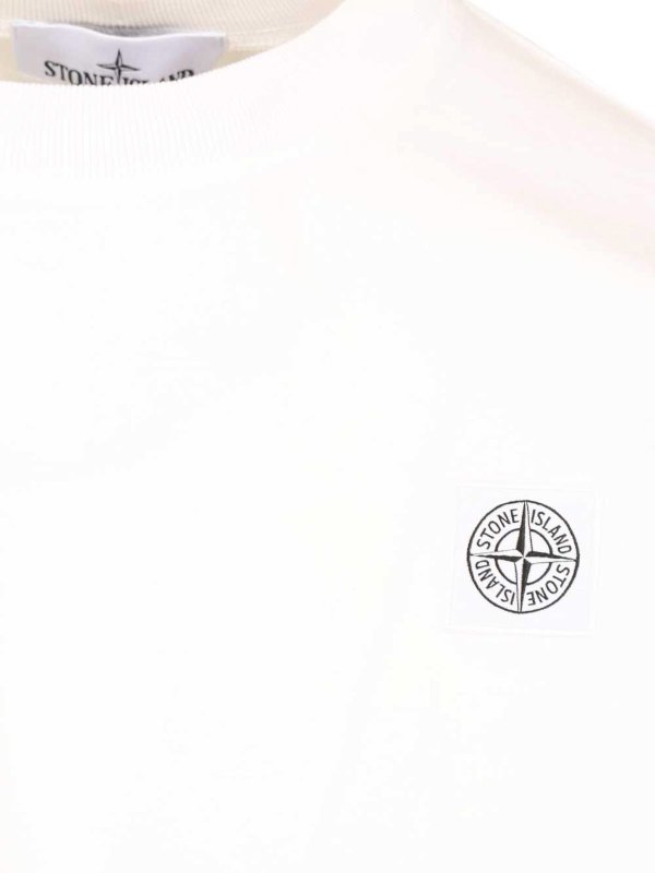 The Best Shops STONE ISLAND: T-shirts - T-Shirt - Weiß
