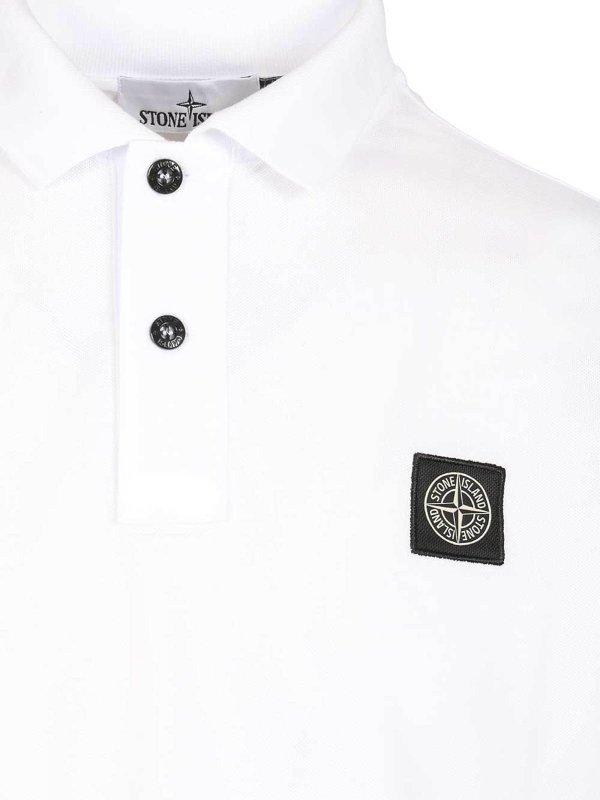 The Best Shops STONE ISLAND: Poloshirts - Poloshirt - Weiß