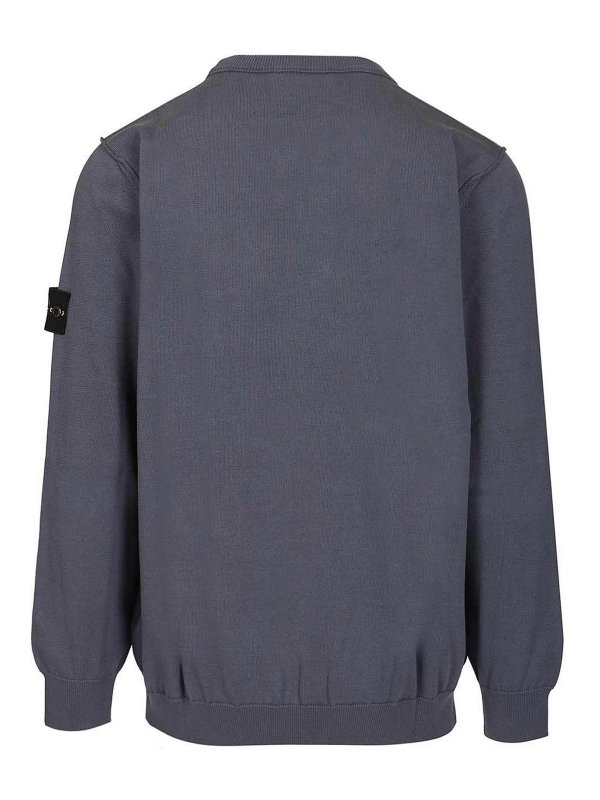 STONE ISLAND: Strickpullover mit Rundhalsausschnitt online - Rundhalspullover - Grau