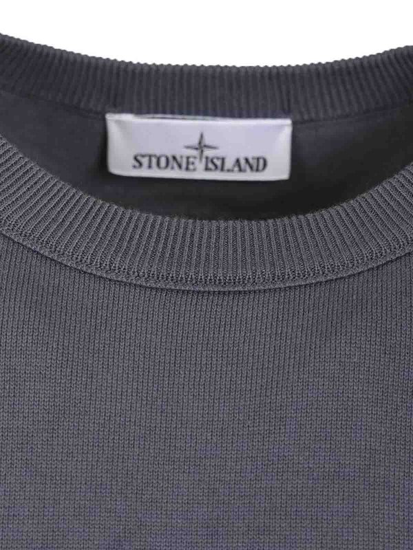 Rundhalspullover - Grau shop online: STONE ISLAND