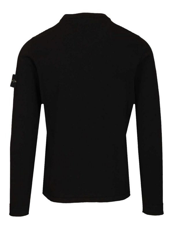 STONE ISLAND: Strickpullover mit Rundhalsausschnitt online - Rundhalspullover - Schwarz