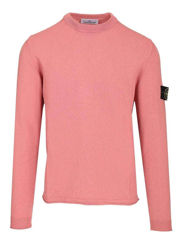 STONE ISLAND: Strickpullover mit Rundhalsausschnitt - Rundhalspullover - Lila