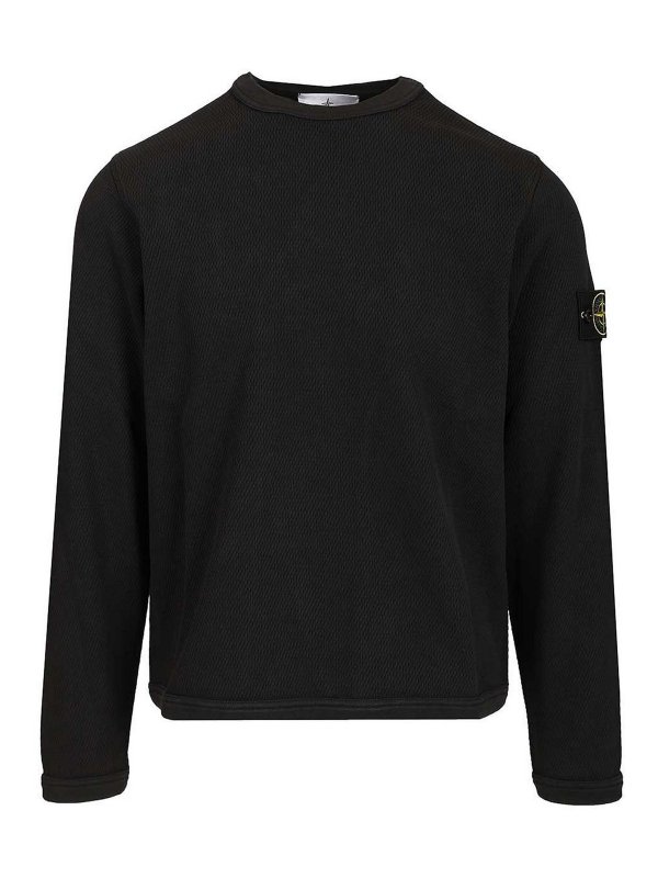 STONE ISLAND: スウェット＆セーター - スウェットシャツ/セーター - 黒