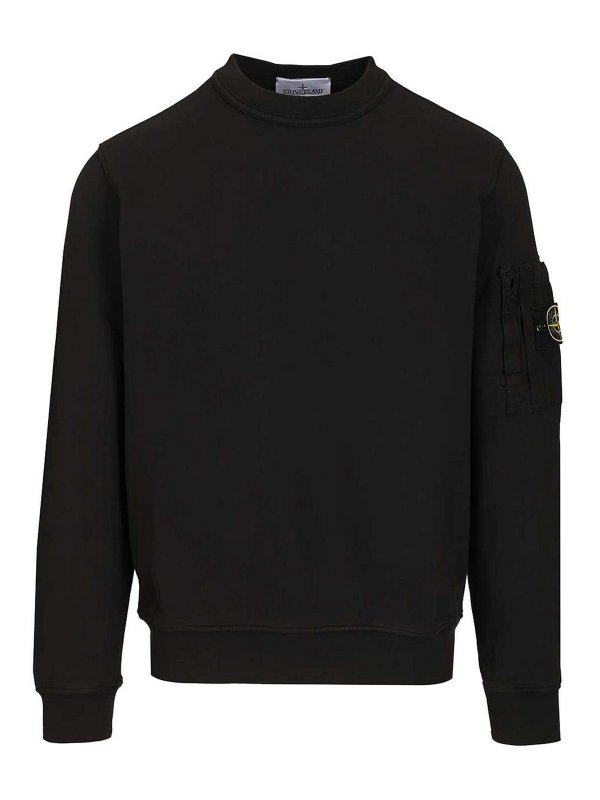 STONE ISLAND: Sudaderas y suéteres - Sudadera - Negro