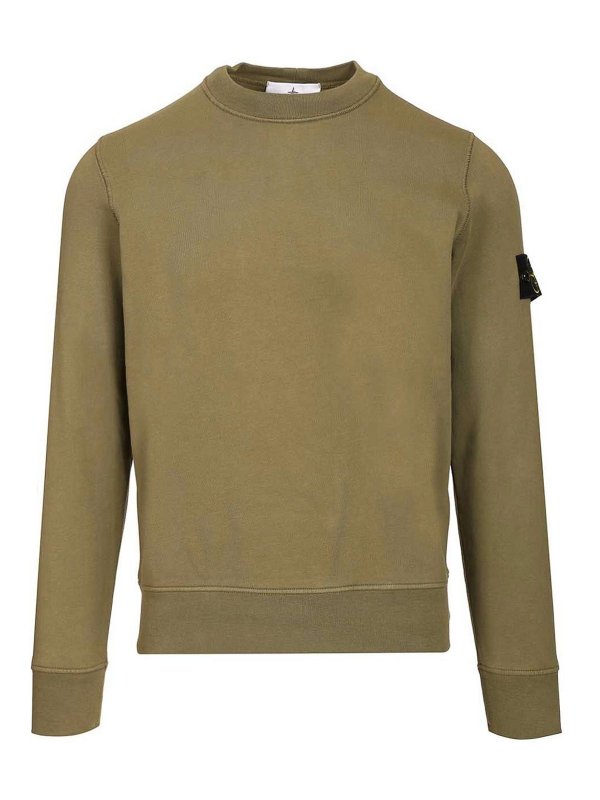 STONE ISLAND: Sudaderas y suéteres - Sudadera - Verde