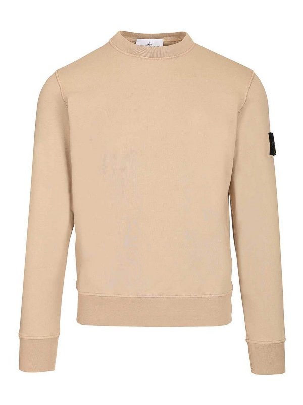 STONE ISLAND: Sudaderas y suéteres - Sudadera - Beis