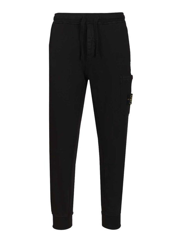STONE ISLAND: Traininghosen - Traininghose - Schwarz