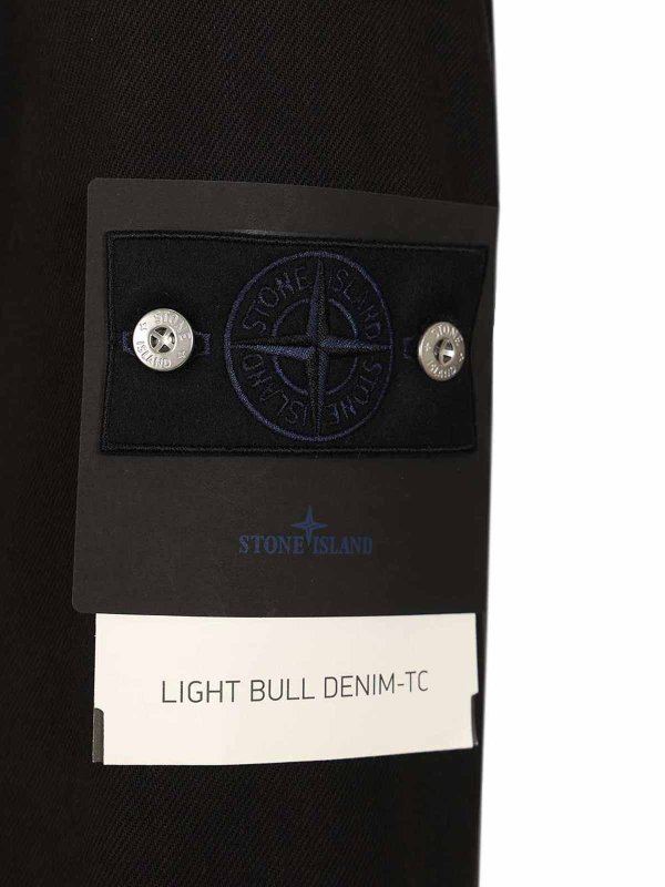 The Best Shops STONE ISLAND: Jeansjacke - Schwarz