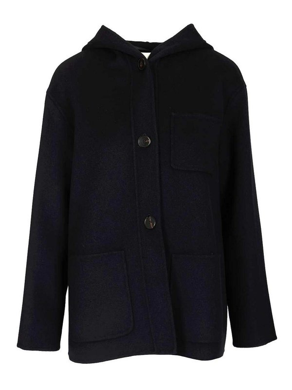 MAX MARA STUDIO: ニーレングスコート - 膝丈コート - ブルー