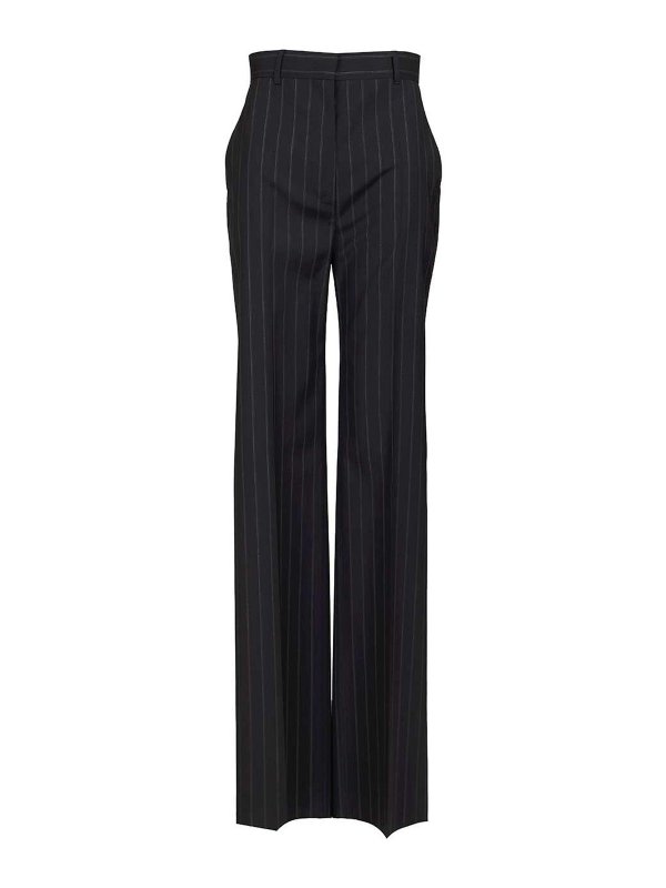 MAX MARA STUDIO: casual trousers - Pinstriped Wool Trousers