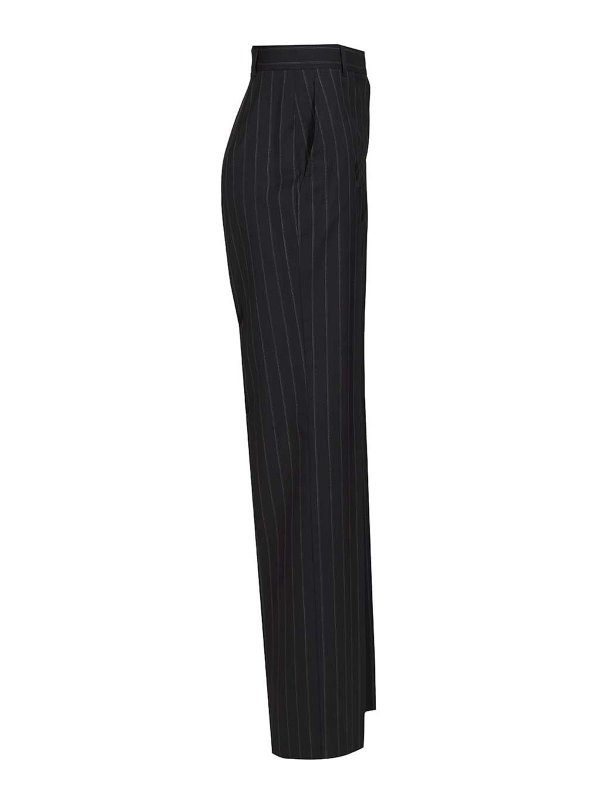 The Best Shops MAX MARA STUDIO: casual trousers - Pinstriped Wool Trousers