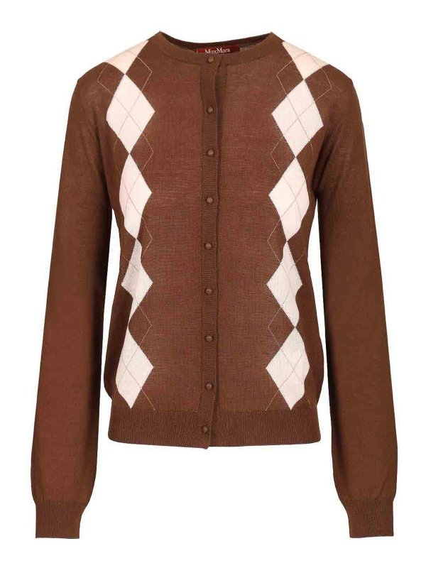MAX MARA STUDIO: Cardigans - Cardigan - Braun