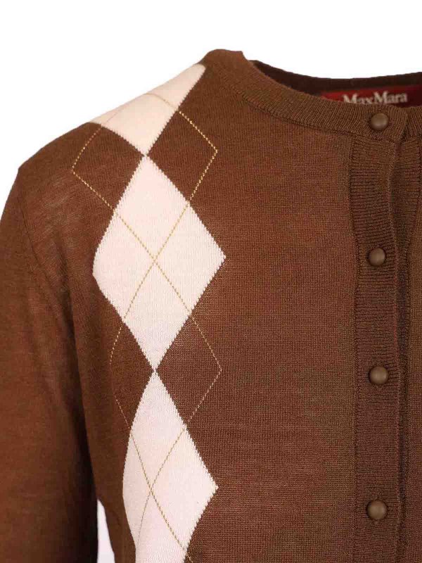Cardigan - Braun shop online: MAX MARA STUDIO