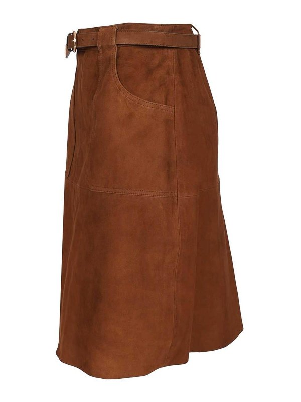 The Best Shops MAX MARA STUDIO: Knielange und Midi Röcke - Midirock - Braun