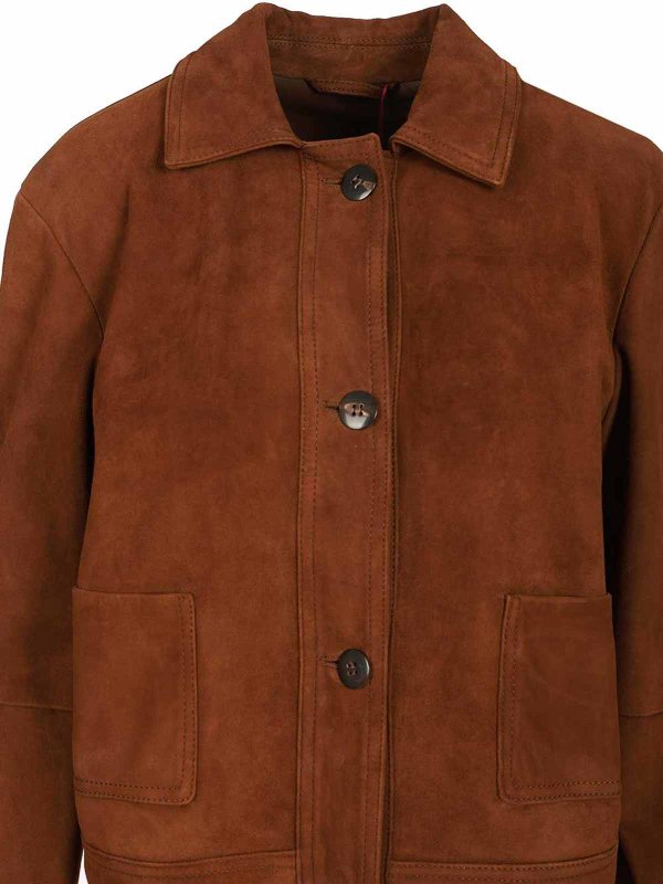 Boxy Suede Jacket shop online: MAX MARA STUDIO