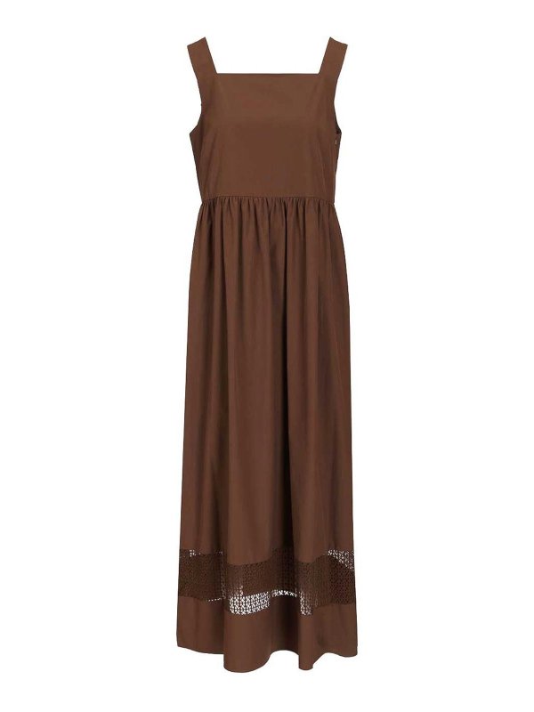 WEEKEND MAX MARA: Knielange Kleider - Knielanges Kleid - Braun