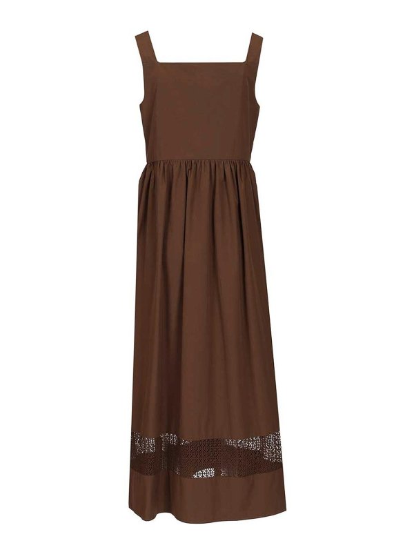 WEEKEND MAX MARA: Knielange Kleider online - Knielanges Kleid - Braun