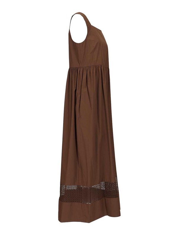 The Best Shops WEEKEND MAX MARA: Knielange Kleider - Knielanges Kleid - Braun