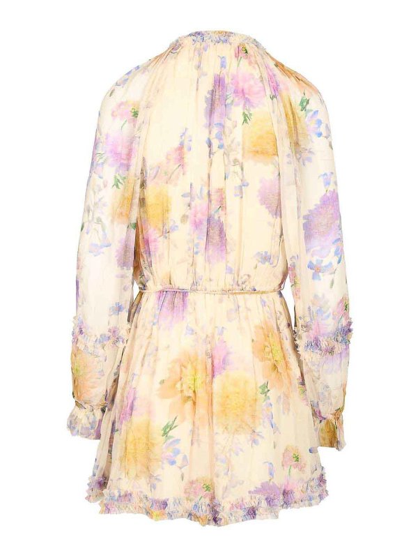 ZIMMERMANN: jumpsuits online - Luna Ruffle Playsuit
