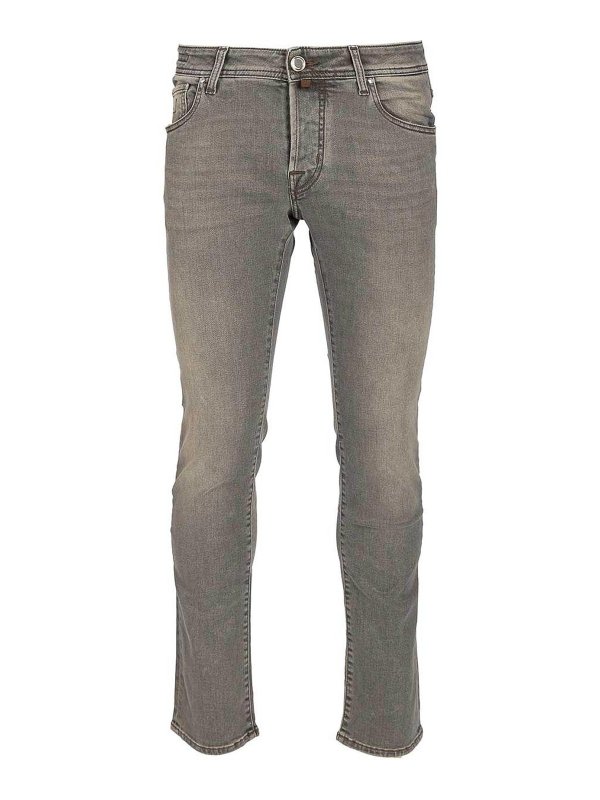 JACOB COHEN: Straight Leg Jeans - Straight Leg Jeans - Grau