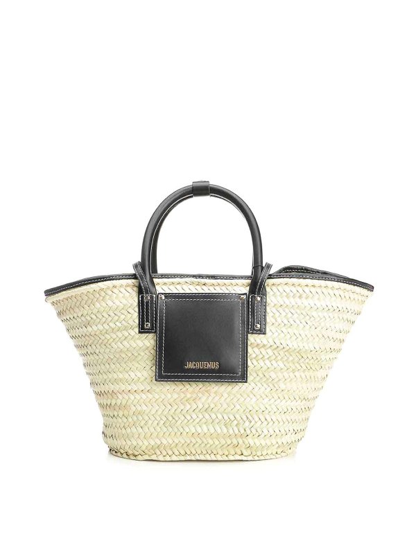 JACQUEMUS: cross body bags - Soli Straw Bag