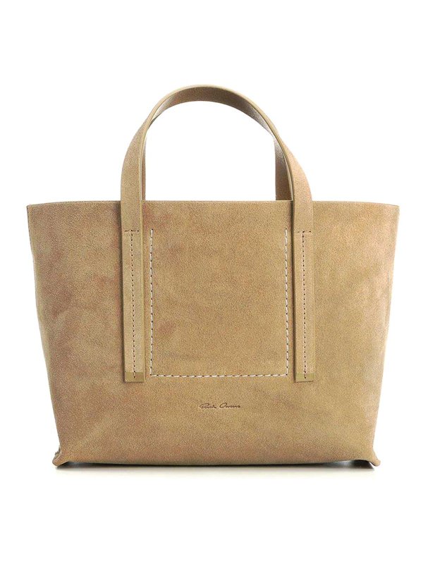 RICK OWENS: totes bags - Suede Mini Shopper