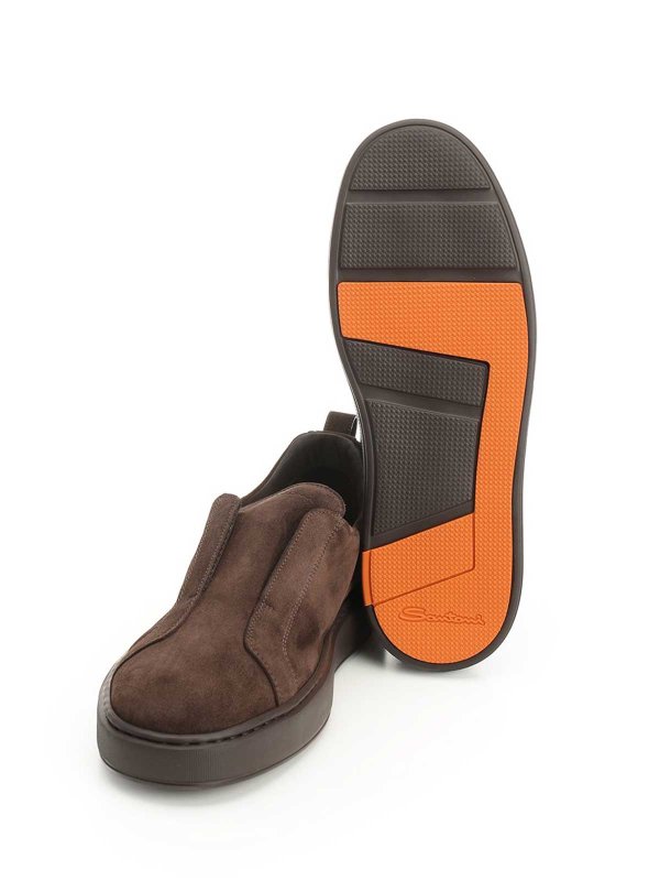 SANTONI buy online Slip-On Suede Sneaker