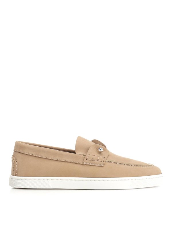 CHRISTIAN LOUBOUTIN: ロファー＆スリッパ - ローファー - ベージュ