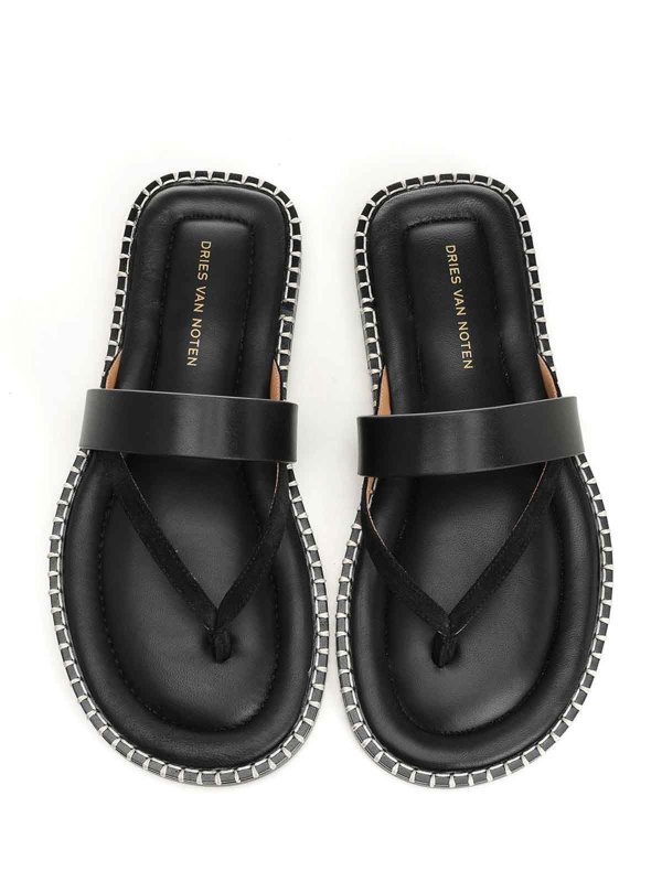 DRIES VAN NOTEN buy online Leather Flip-Flops