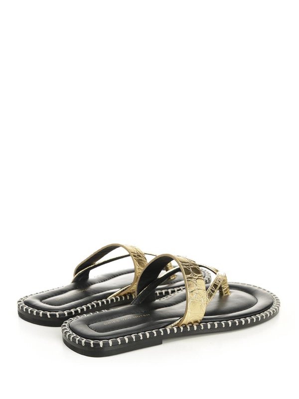 The Best Shops DRIES VAN NOTEN: Sandales - Sandales - Or
