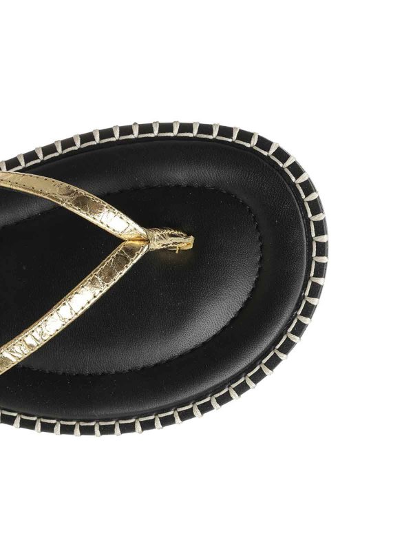 Sandales - Or shop online: DRIES VAN NOTEN