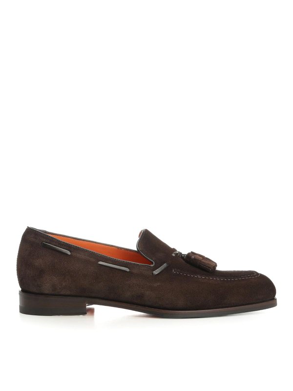SANTONI: ロファー＆スリッパ - ローファー - ブラウン