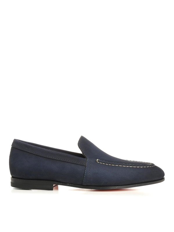 SANTONI: Mocassini e slippers - Malibu Suede Moccasin