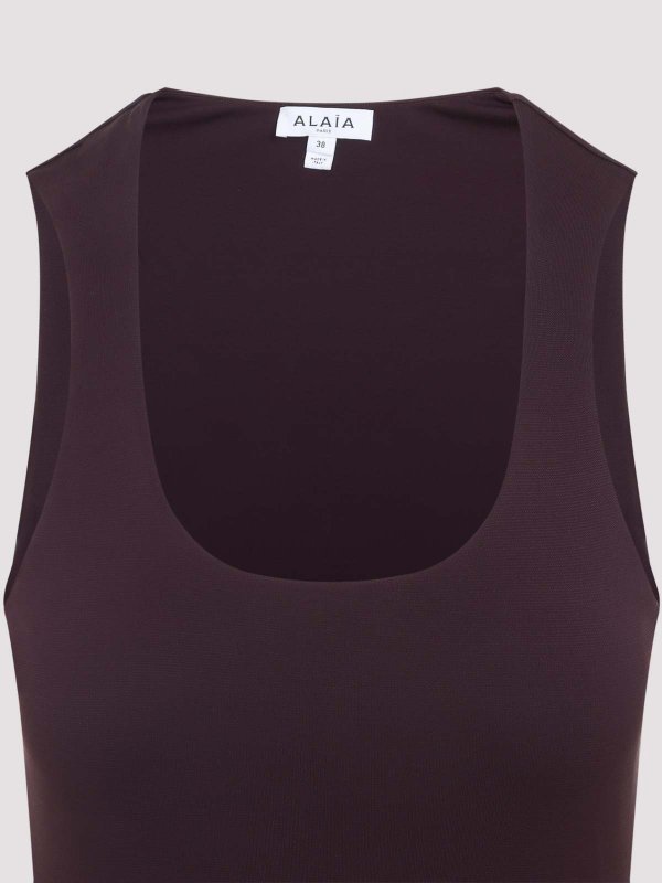膝丈ドレス - ダークレッド shop online: Alaïa