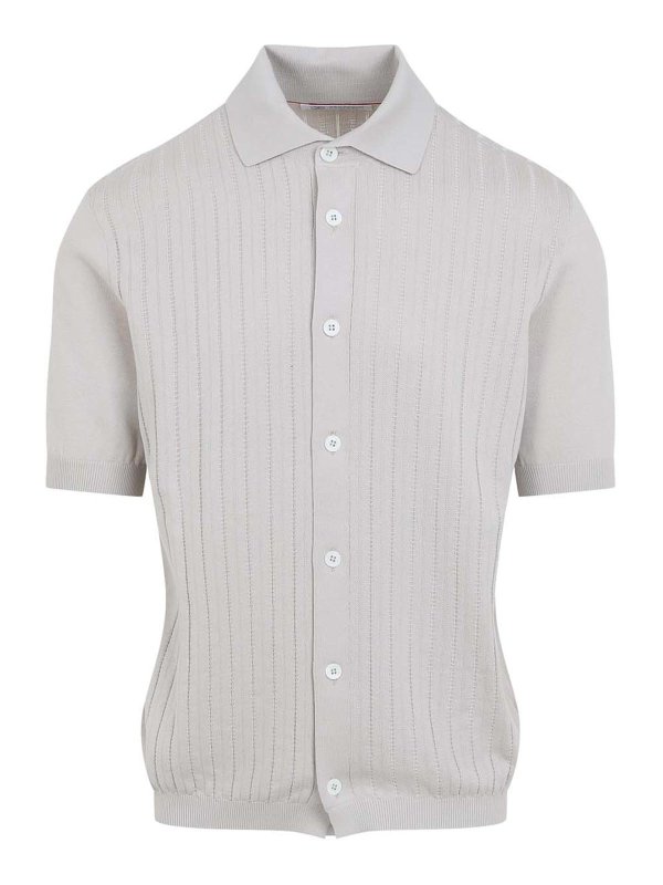 BRUNELLO CUCINELLI: ポロシャツ - ポロシャツ - グレー