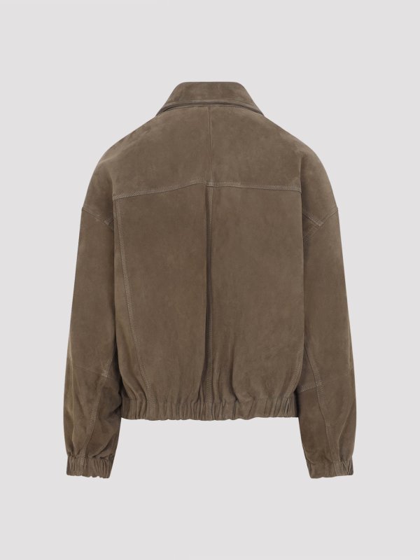 BRUNELLO CUCINELLI: leather jacket online - Suede Leather Jacket