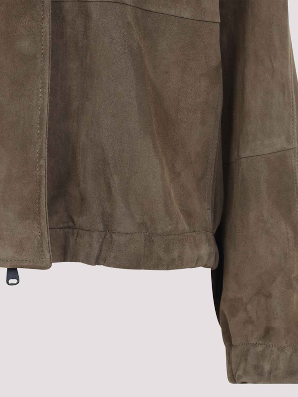The Best Shops BRUNELLO CUCINELLI: leather jacket - Suede Leather Jacket