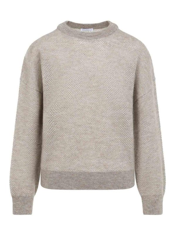 BRUNELLO CUCINELLI: crew necks - Sweater Soft Net Pullover