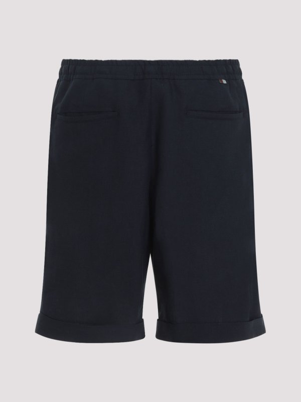 CANALI: pantaloni shorts online - Bermuda in lino