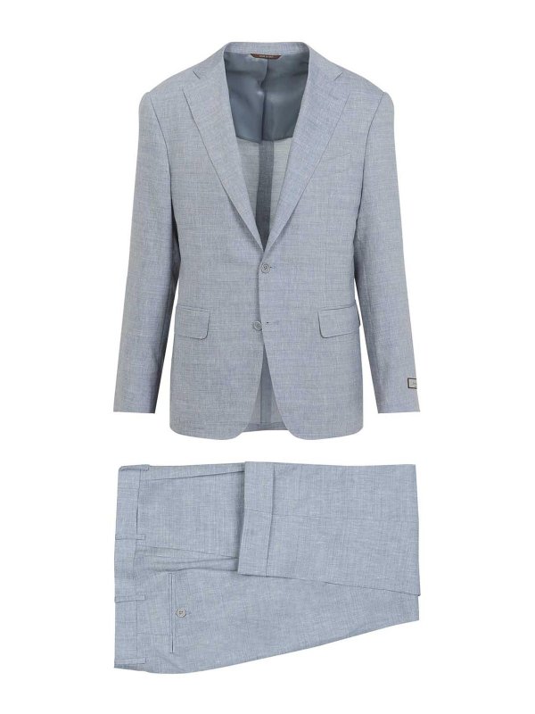 CANALI: formal suits - Linen And Wool Suit