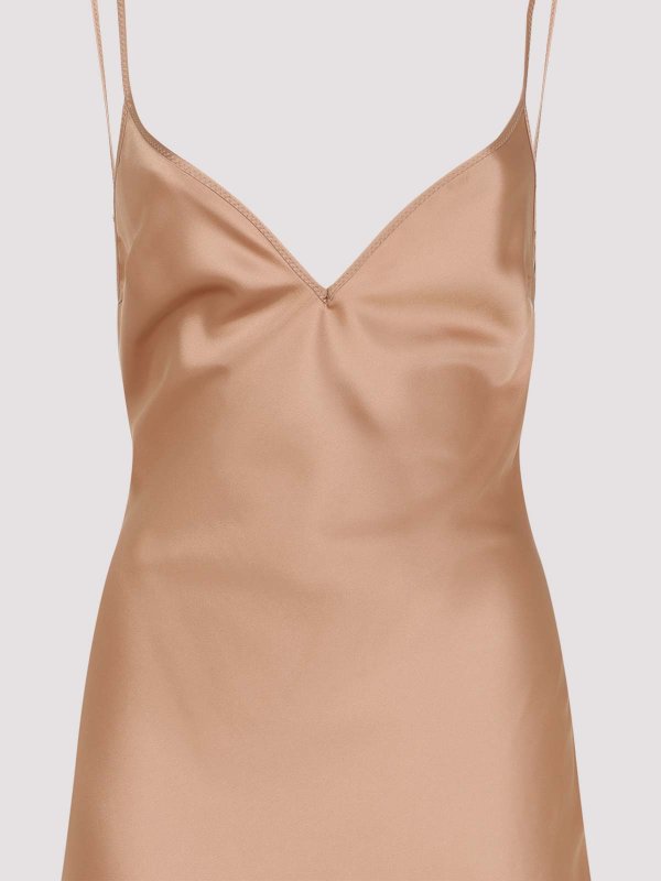 膝丈ドレス - ブラウン shop online: ELISABETTA FRANCHI